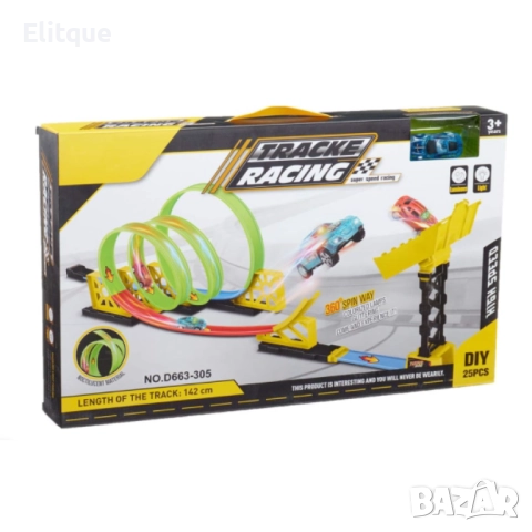 Играчка състезателно трасе с колички  , снимка 4 - Коли, камиони, мотори, писти - 52904579