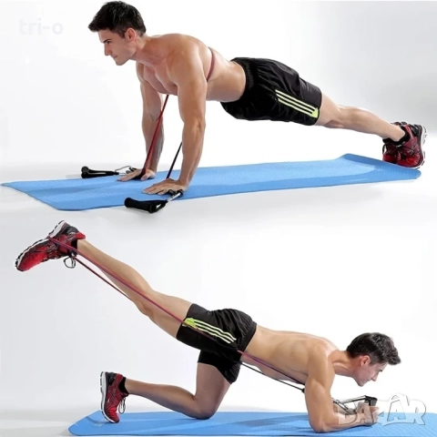 Комплект 11 части фитнес ластици за тренировка нови, снимка 2 - Фитнес уреди - 52819016