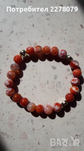 Гривна от мраморен ахат - ръчна изработка