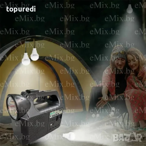 МОБИЛНА СОЛАРНА СИСТЕМА GD-8017, снимка 6 - Къмпинг осветление - 50723908