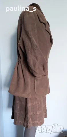 Два различни броя / Топло палто от полар тип teddy bear "L. L. Bean" и Италианско , снимка 6 - Палта, манта - 30408485