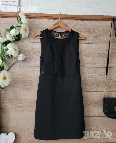 Елегантна черна рокля Zara , снимка 8 - Рокли - 51481407