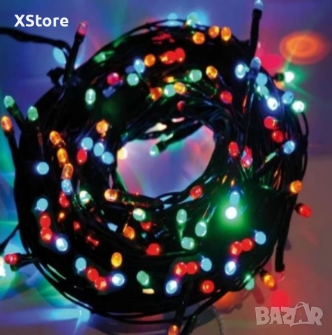 Коледни LED лампички, 100бр лампички/10 метра гирлянд., снимка 6 - Декорация за дома - 52441914