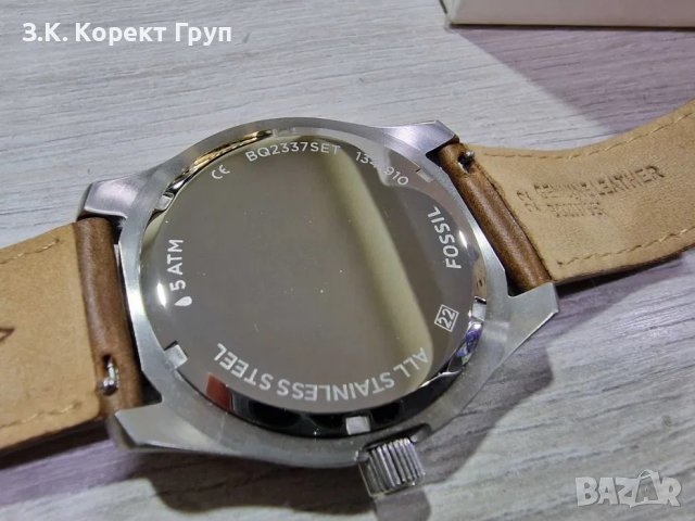 Мъжки часовник Fossil BQ2337 с две допълнителни кожени верижки, снимка 7 - Мъжки - 40856337