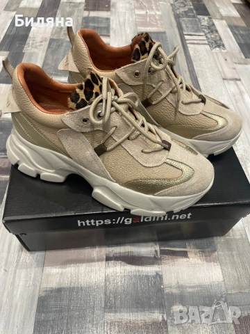 Нови дамски сникърси естествена кожа