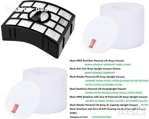 Нов Комплект Филтри за прахосмукачка Shark Rotator Чист въздух Дом , снимка 4 - Други стоки за дома - 42545655