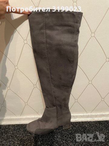 Дамски велурени чизми, снимка 4 - Дамски ботуши - 35174428