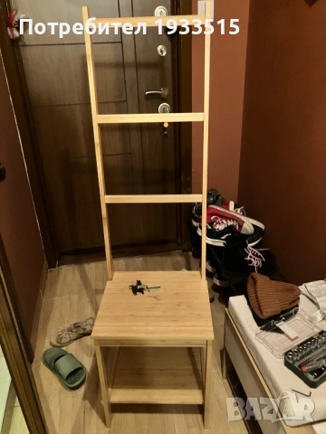 Закачалка за кърпи/стол/поставка бамбук за баня IKEA, снимка 2 - Закачалки - 53245874