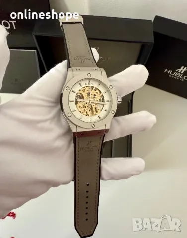 Автоматичен Часовник Hublot Classic Fusion Skeleton Gray / Самонавиващ механизъм, снимка 9 - Мъжки - 49382927