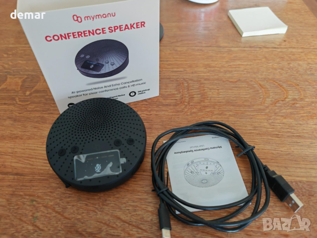 Безжичен конферентен високоговорител Mymanu, Вluetooth и USB-C, снимка 9 - Bluetooth тонколони - 44657645