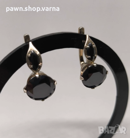 Сребърни обеци с инкрустации – проба 925 | 10,01 гр. - Нови!