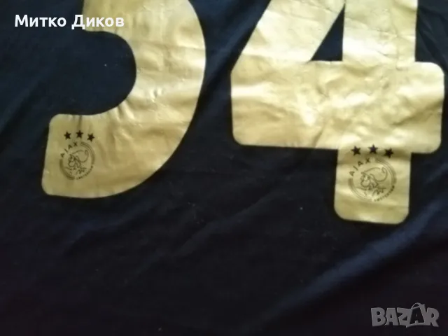 Аякс футболна тениска Адидас №34  баджове от шамп.лига размер ХХЛ, снимка 11 - Футбол - 49832579