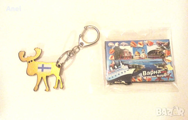 Финландски ключодържател с еленче + български магнит "Варна", снимка 2 - Други - 50717502