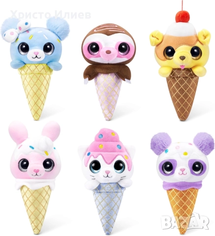 COCO CONES ZURU Плюшено животинче в конус 3 броя комплект, снимка 2 - Плюшени играчки - 52287433