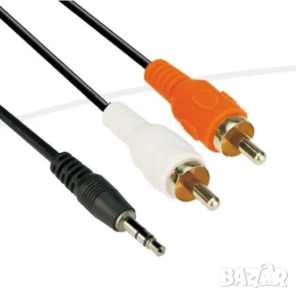 VCom Аудио Кабел 3.5mm Stereo M / 2x RCA M, 1.5 метра
