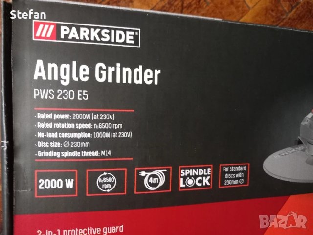 Ъглошлайф PARKSIDE - Angle Grinder - 2000W, снимка 2 - Други инструменти - 51287229