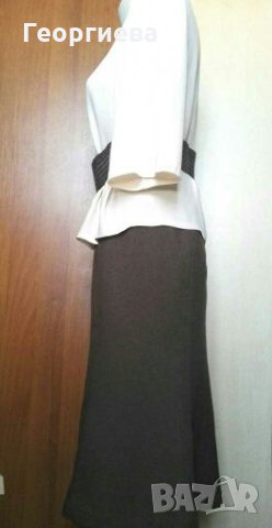 Стилна дамска пола в кафяво, с подплата🍀👗M(38)🍀👗арт.844, снимка 5 - Поли - 30438911