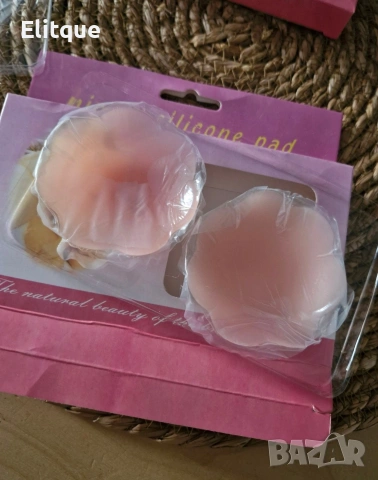 Самозалепващи силиконови лепенки за зърна – 7 см, снимка 3 - Други - 53332697