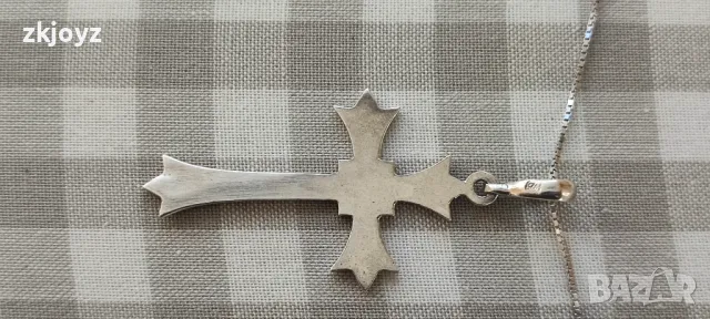 СРЕБЪРНА ВИСУЛКА- КРЪСТ  2.14 грама /ПРОБА 925, снимка 4 - Колиета, медальони, синджири - 48654590