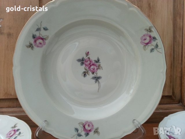 Стар български порцелан чинии дълбоки, снимка 2 - Антикварни и старинни предмети - 33760946