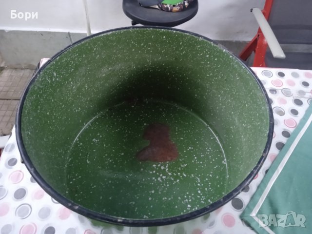 Стар емайлиран казан 22 литра  1955г, снимка 5 - Други - 37128961