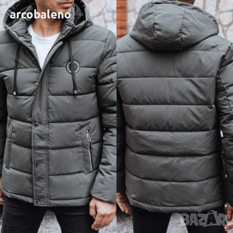 Мъжко зимно ватирано яке с качулка, 4цвята , снимка 16 - Якета - 52305551