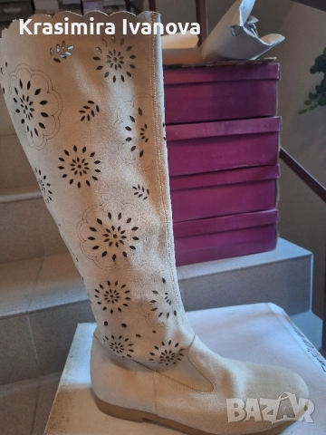 нови ботуши естествен велур , снимка 4 - Дамски ботуши - 52513624