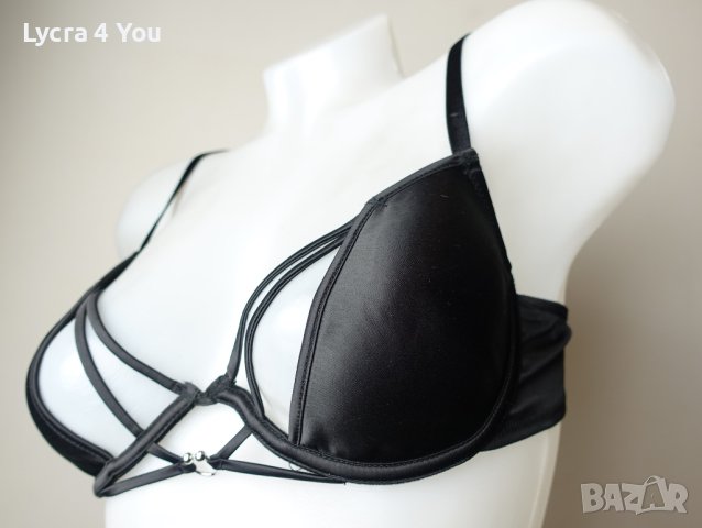 80В черен сатенен сутиен от Mister*Lady, снимка 3 - Бельо - 42795158