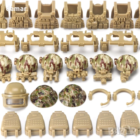 Комплект играчки - военни оръжия, строителни блокове, модели, екипировка - пустинна тематика, снимка 2 - Други - 51744796