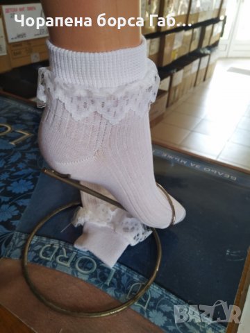 Детски чорапи с дантела, снимка 3 - Чорапи - 37652575