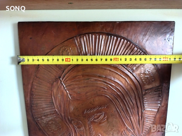 Страхотно Старо Медно Пано - Исус Христос, снимка 7 - Пана - 52125025