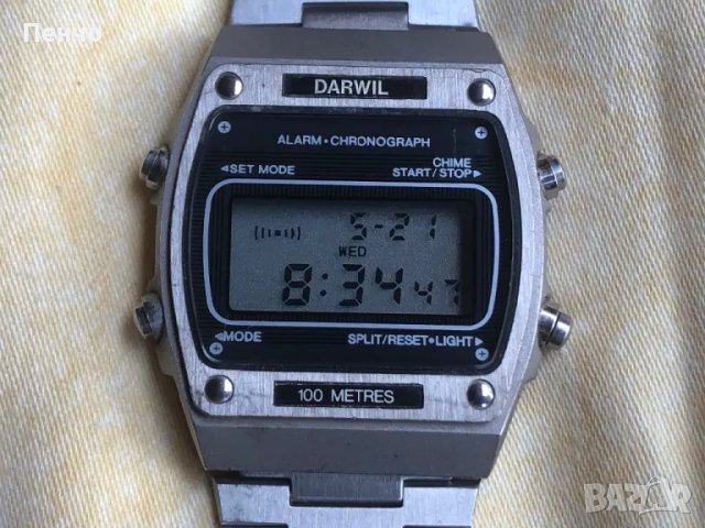 ретро LCD "DARWIL" ALARM-CHRONOGRAPH - 1980г. - МИНТ, снимка 1