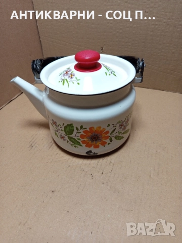 Соц Стара Емайлирана Съдинка. , снимка 3 - Антикварни и старинни предмети - 51781588