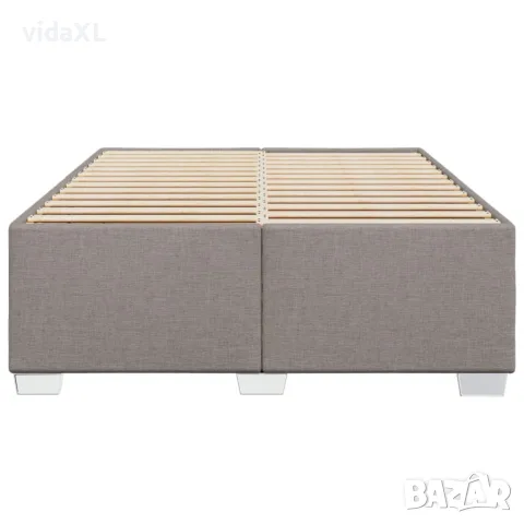 vidaXL Рамка за легло без матрак, таупе, 140x200 см плат, снимка 4 - Спални и легла - 56146957