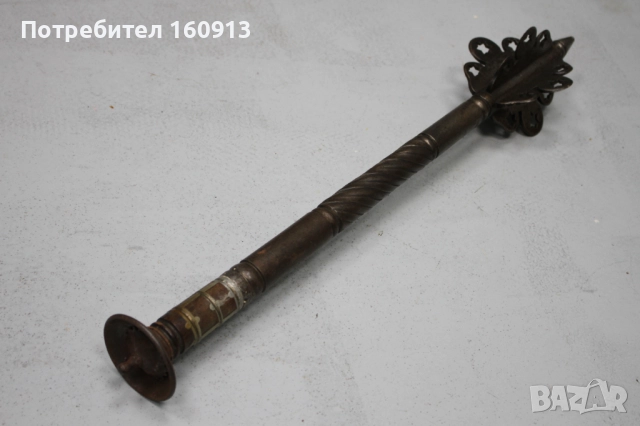 Оригинален Старинен Османски Азиатски Боен Буздоган . , снимка 4 - Антикварни и старинни предмети - 51443200