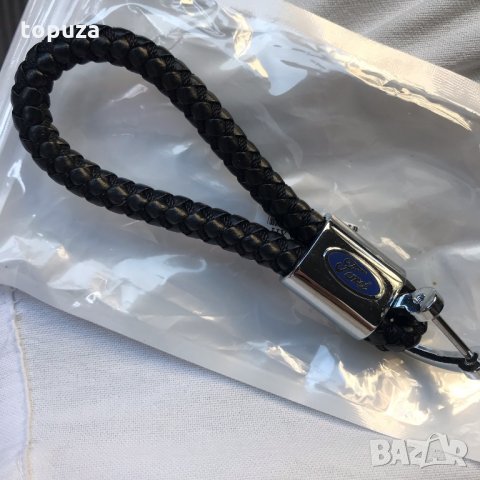 Кожен ключодържател за Ford Fiesta Focus Mondeo Kuga S-Max Edge с лого, снимка 1