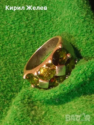 ШАРМАНТЕН СКЪПОЦЕНЕН СРЕБЪРЕН ПРЪСТЕН МАТИРАНО СРЕБРО 925 с ЮВЕЛИРНО ФАСЕТИРАН ПЕРИДОТ ОЛИВИН 42680, снимка 15 - Пръстени - 49916543