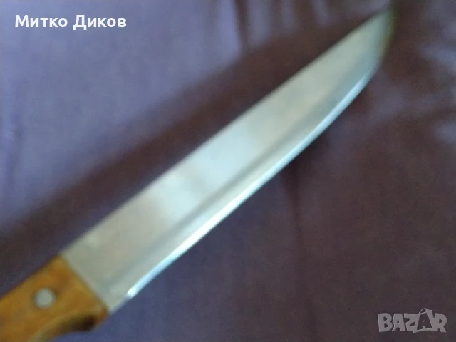 Нож немски кухненски нов високо качество неръжд.стомана 376х245мм острие, снимка 5 - Прибори за хранене, готвене и сервиране - 51080167