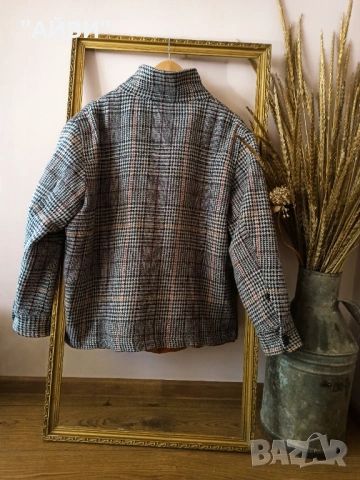 Дамска карирана риза-яке овършърт, снимка 5 - Якета - 53212929