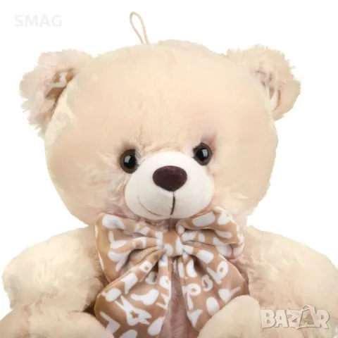Мече с бежова папионка 28 см S_1187286, снимка 2 - Плюшени играчки - 48500228