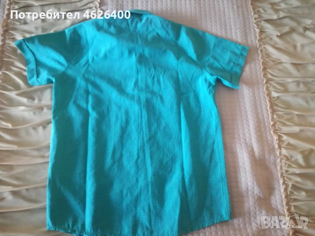 Продавам детска зелена ризка на черни точици маркова, снимка 3 - Ризи - 52110720