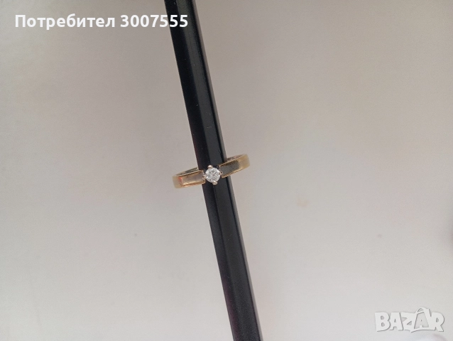 дамски златен пръстен с диамант , снимка 6 - Други - 52863374