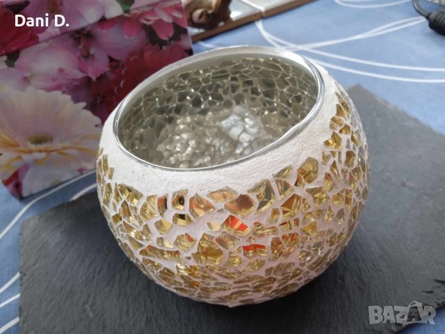 свещник от Дубай от малки стъклени парченца, снимка 4 - Декорация за дома - 42892728