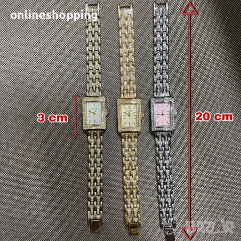 **НОВИ** Дамски луксозни часовници с инкрустирани кристали, снимка 8 - Дамски - 52887842