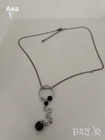 Красиво сребърно колие с естествени камъни , снимка 3 - Колиета, медальони, синджири - 50347527