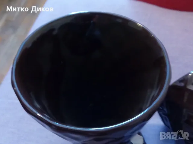 Чаши порцелан гръцки нови маркови на Vicko за вино кафе Н-155мм и фи горе 100мм и долу 80мм, снимка 5 - Чаши - 56032385