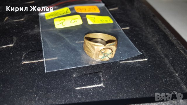 БРОНЗОВ СТАРИНЕН ВИНТИДЖ ПРЪСТЕН АРТ ДЕКО 9929, снимка 5 - Антикварни и старинни предмети - 30275229