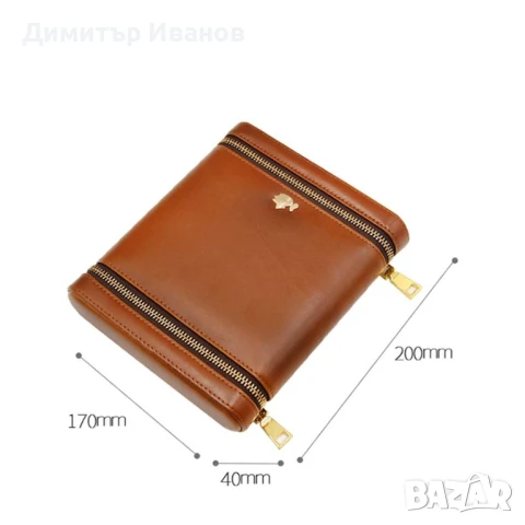 Cohiba кедров (кожено покритие) преносим хумидор със овлажнител за 6 пури, снимка 11 - Други - 51019105