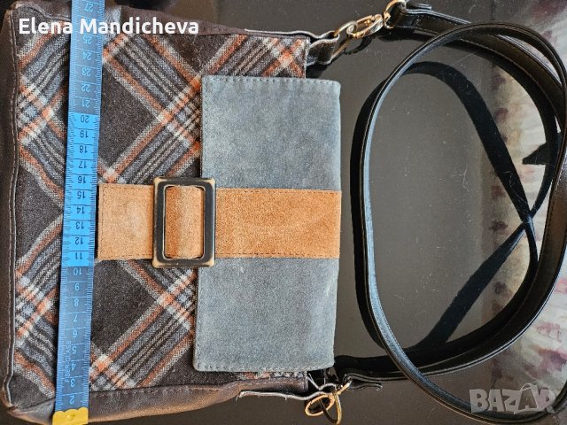 Артистична Чанта от Happy Owls Antoinette Deli Atelier, естествена кожа и естествен велур, снимка 7 - Чанти - 44156700