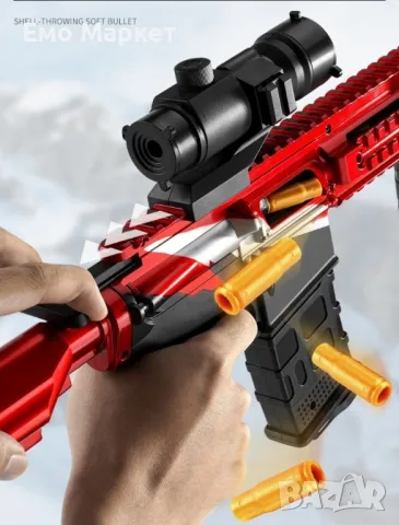 Детска играчка пушка автомат с меки патрони и допълнителни екстри, снимка 7 - Други - 49098970